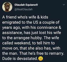You can go to victorian. Twitter Stories Man S Wife Abandons Him In Nigeria After Moving To America