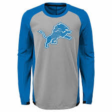 Outerstuff Nfl Detroit Lions Kids Youth Boys Mainframe Performance Tee Lion Blue Kids Large 7