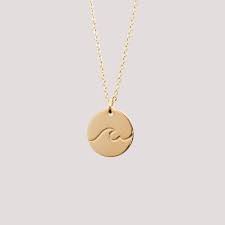 The Wave Disc Necklace 1 2 Jewelry Jewelry Necklaces Gold Necklace
