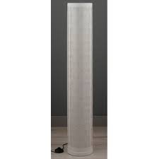 Black square etagere floor lamp with ivory fabric shade. Floor Lamps The Range