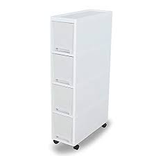 Black wire and metal construction is durable to provide years of use. Amazon Com Shozafia Narrow Slim Rolling Storage Cart And Organizer 7 1 Inches Kitchen Storage Cabinet Kitchen Cabinet Storage Kitchen Storage Storage Cabinet