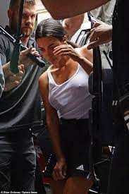 Kim Kardashian Goes Bra Free In See Through Tank Top Kim Kardashian Kim Kardashian Show Kardashian