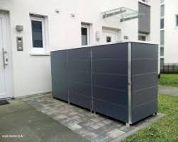 Mulltonnenbox Mullbox Aus Metall Oder Edelstahl Garten Q Gmbh Mulltonnenhaus Mulltonnenbox Moderner Garten