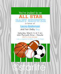 Baby Boy All Star Baby Shower Invitation Baby Boy Shower Sports Theme Baby Showe Sports Baby Shower Invitations Sports Baby Shower Sports Baby Shower Theme