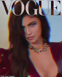 Kylie jenner reportedly pregnant, expecting with. Kylie Jenner Embodies Strength On Vogue Hong Kong S Cover In A Plunging Maroon Gown Daily Mail Online