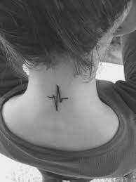 Tattoo Neck Heartbeat Pulse Pulse Tattoo Tattoos Back Of Neck Tattoo