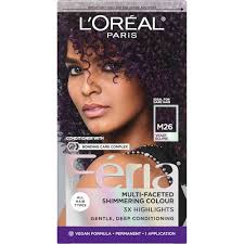 Amazon.com : L'Oreal Paris Feria Midnight Bold Multi-Faceted Permanent Hair  Dye, One-Step Hair Color Kit for Dark Hair, No Bleach Required, Violet  Eclipse : Beauty & Personal Care