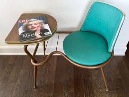 Vintage Mid Century Telephone Table Pick Up In Toronto Only 60s Gossip Bench Hall Table Swivel Seat Turquoise Mid Century Phone Table Home Decor Gossip Bench Retro Furniture