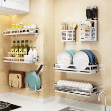 Maybe you would like to learn more about one of these? Stainless Steel Kitchen Shelf Wall Hanging Vegetable Plate Dishes Rack Seasoning Rack Knife Rack Free Punching Storage Shelf Wall Mounted Kitchen Racks Aliexpress