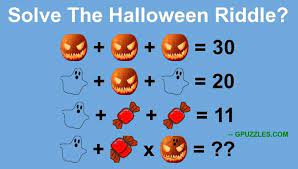 With math there are formulas and rules to learn and some basic. Halloween Maths Equation Riddle Genius Puzzles