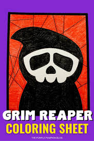 Download 2,700+ royalty free grim reaper vector images. Free Printable Grim Reaper Coloring Sheet Line Study Activity