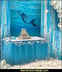 Underwater theme party planner is very much in attraction now days as theme of birthday parties. Decorating Theme Bedrooms Maries Manor Mermaid Party Decorations Mermaid Party Ideas Mermaid Themed Birthday Party Ocean Theme Party Decorations Under The Sea Party Little Mermaid Birthday