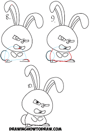 Max, snowball, chloe, duke and more. How To Draw Snowball The Bunny Rabbit From The Secret Life Of Pets Drawing Tutorial How To Draw Step By Step Drawing Tutorials Pets Drawing Doodle Drawings Drawings