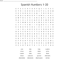 Maybe you would like to learn more about one of these? Spanish Numbers 1 20 Word Search Wordmint
