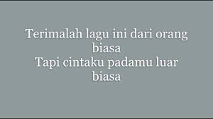 Cinta Luar Biasa Andmesh Kamaleng Lirik Lagu Youtube