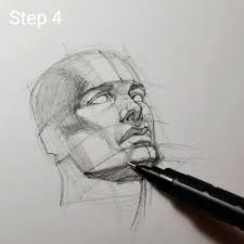 Drawing How To Draw Head Tilted Up Using Cylinder And Box Last Step Of Four Portrait Drawing Anatomy Drawing Guy Drawing