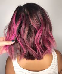 Pin By Samantha Young On Curly Hair Hair Styles Pink Hair Highlights Pink Ombre Hair