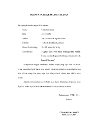 Contoh surat pernyataan skripsi di bawah ini merupakan salah satu. Top Pdf Halaman Pernyataan Keaslian Skripsi 123dok Com