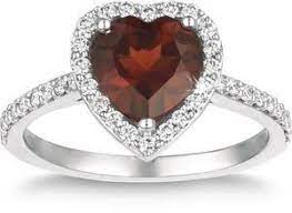 Costco Heart Shaped Garnet Diamond Ring 14kt White Gold Heart Engagement Rings Garnet And Diamond Ring White Gold Wedding Rings