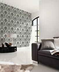 Papier Peint Baroque Damasse Gris Noir Concerto 3 D As Creation Papier Peint Blanc Papier Peint Baroque Decoration Murale Chambre