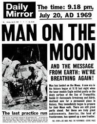 Moon Landing Newspaper Front Page Historical Newspaper Man On The Moon Newspaper Headlines