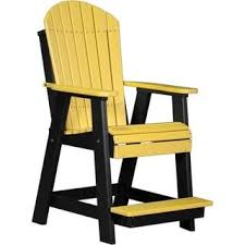 Outdoor Adirondack Balcony Chair Yellow Black Multicolor Plastic Outdoor Seating In 2020 Balcony Chairs Adirondack Chair Comfortable Dining Chairs