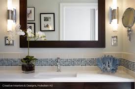 Accent for blue reef mural tile size's: Modern Bathroom Remodel Ideas Creative Interiors Designs Hoboken Nj