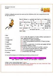 Bee movie quiz and some related quiz to play like bee movie quiz. Bee Movie Answer Key Esl Worksheet By Ericaplak