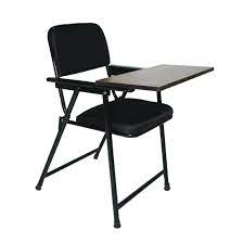 We all know those classic foldable chairs that everyone has and while they don't necessarily look bad, they don't stand out in a very fashionable. C62 Folding Study Chair With Cushion Writing Pad Black