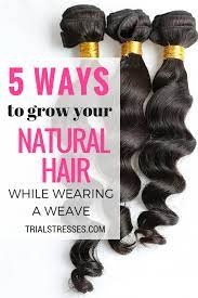 Natural hairstyles have always been in demand among girls with curly hair, as it's quite tricky to tame. 5 Ways To Grow Your Natural Hair While Wearing A Weave Natural Hair Styles Natural Hair Shampoo Natural Hairstyles For Kids