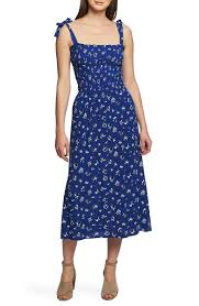 1 State Dresses Floral Print Tie Shoulder Midi Sundress 1state Dresses In 2020 Midi Sundress Womens Midi Dresses Floral Print Sundress