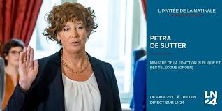 Elle aura également la charge. Ln24 Petra De Sutter Ministre De La Fonction Publique Facebook