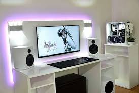 Black And White Pc Setup An Amazing Black And White Setup Owned By Waya Life This Setup Is Really Cool And It S One Of My Best Setup Custom Computer Desk Computer Desk Setup Pc Desk