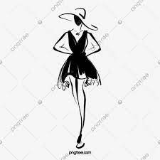 Abstract Fashion Woman Fashion Illustration Black S Fashion Black Hand Painted Png Transparent Clipart Image And Psd File For Free Download Fashion Illustration Black And White Sketches Illustration