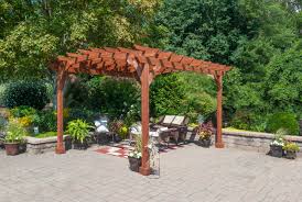 Shop menards for pergolas that are perfect shade filters for above patios or hot tubs and will add style to your backyard. 10x12 Wood Pergola Kit Canyon Brown Yardcraft