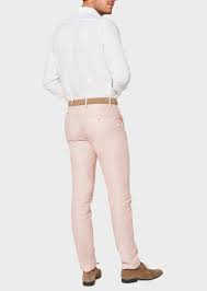 Pantalon pour homme les chausses étaient faciles à fabriquer et à fixer à un pourpoint avec des lacets. Pantalon Coordonnable Slim En Lin Uni Rose Father And Sons