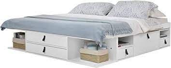 Maybe you would like to learn more about one of these? Amazon Com Memomad Bali Storage Platform Bed With Drawers Queen Size Off White Kitchen Dining