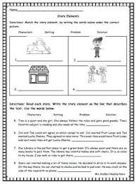 Use This Worksheet To Assess Your Students Knowledge Of Story Elements Offer As P Characters Setting Problem Solution Story Elements Story Elements Worksheet