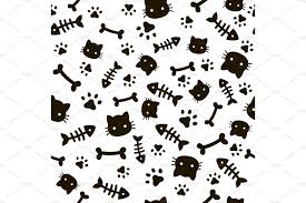 Paw Seamless Pattern Animal Paw Wallpaper Seamless Patterns Paw