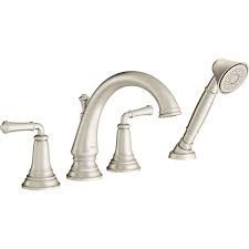 When you noticed your shower diverter wasn't working as it should, you probably ran to google and youtube. American Standard T052901 295 Brushed Nickel Delancey Deck Mounted Roman Tub Filler With Built In Diverter Includes Hand Shower Faucet Com