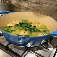 A Recipe For Italian Wedding Soup With Turkey Meatballs From New York Times Cooking That Is The Perfect Cozy Meal To Pair With April Showers And A Bottle Of Re In 2020