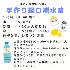 熱中症対策に‼️手作り経口補水液♫