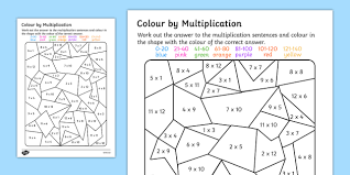 Useful for knowing what color temperature a certain color point corresponds to. Colour By Multiplication To 12x12 Activity Worksheet