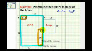 A square measurement refers to a two dimensional derivative of a linear. Ex Find The Square Footage Of A House Youtube