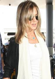 Jennifer Aniston At Lax In Burberry Catsbrook Espadrille Wedges