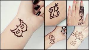 Alphabet 'b' letter henna tattoo design||fancy b letter mehndi design. B Letter Tattoo Mehndi Design B Alphabet Mehndi Design Easy Simple Youtube