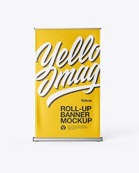 Кисть free leather для photoshop. Roll Up Banner Mockup Front View In Indoor Advertising Mockups On Yellow Images Object Mock Mockup Free Psd Free Mockup Psd Mockup Template