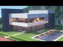 Minecraft survival day 1/first night modern house tutorial. Minecraft Modern House Tutorialã…£ Modern City 9 Youtube Minecraft Modern Minecraft Build House Minecraft Mansion