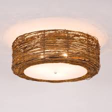 Our luxury assortment is a showcase for fixtures and lamps, crafted by artisans working with the finest materials. Rustic Style Brown Ceiling Light Fixture With Drum Shape Single Light Bamboo Flush Mount Light For Indoor Beautifulhalo Com