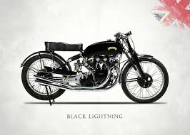 The vincent hrd company ltd. Vincent Black Lightning Greeting Card For Sale By Mark Rogan